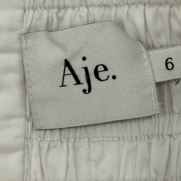Aje White Off-Shoulder Puff Sleeve Crop Top - Picture 5 of 5